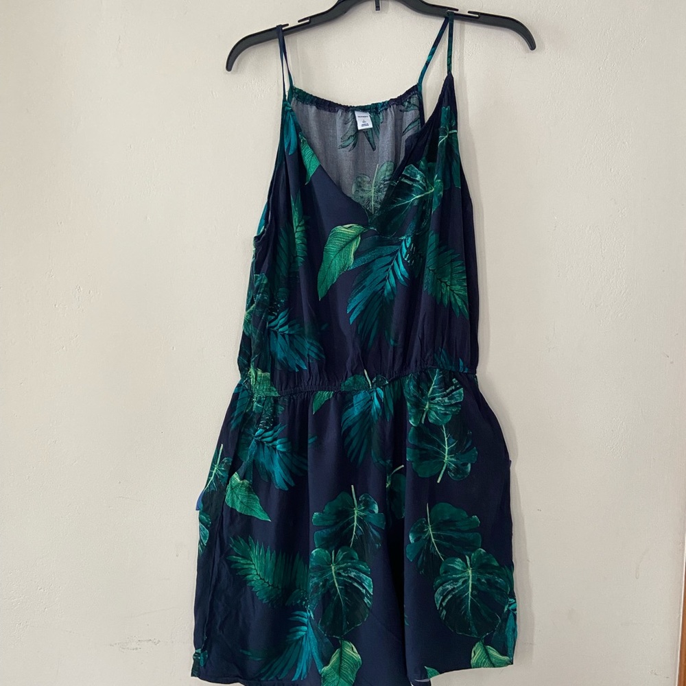 Romper midnight teal and blue size large romper
